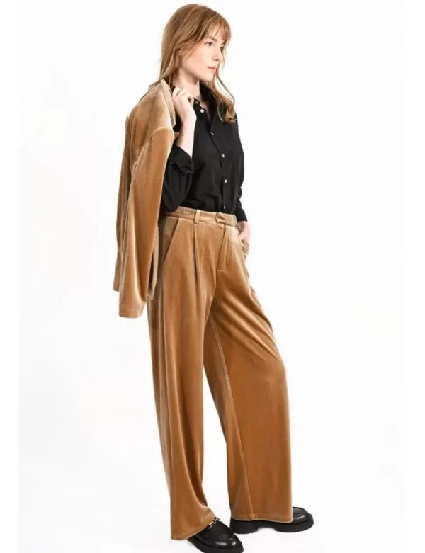 Velvet Pants - Beige