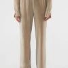 Velvet Stretch Pants - Beige