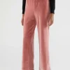 Velvet Stretch Pants - Pink