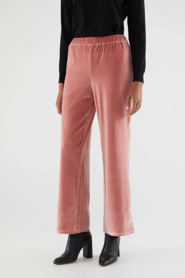 Velvet Stretch Pants - Pink
