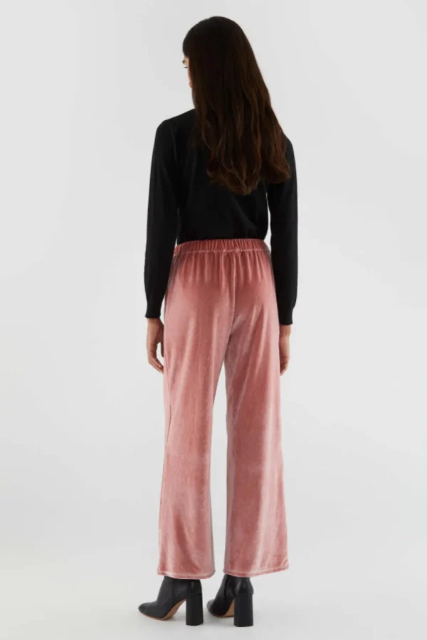 Velvet Stretch Pants - Pink