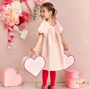 Vintage Rose Heart Suitcases (x 2)