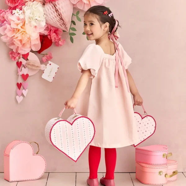 Vintage Rose Heart Suitcases (x 2)