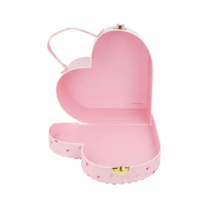 Vintage Rose Heart Suitcases (x 2)