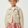 Washed Cargo Stitch Colored Denim Jacket