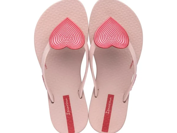 Wave Heart II Kids Flip Flop - Pink/Red