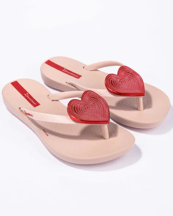 Wave Heart II Kids Flip Flop - Pink/Red