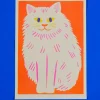 White Cat Print