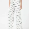 White Polka Dot Straight Jeans