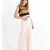 Wide Leg Pants - Cream