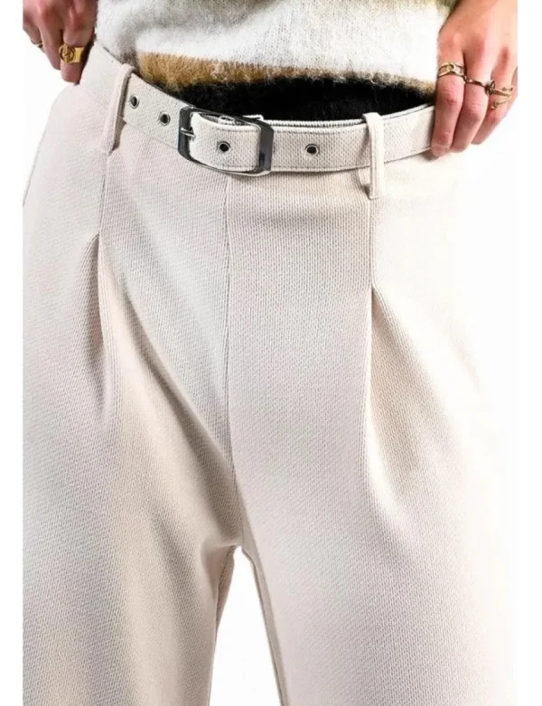 Wide Leg Pants - Cream