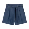 Wide-Leg Denim Shorts - Organic Cotton