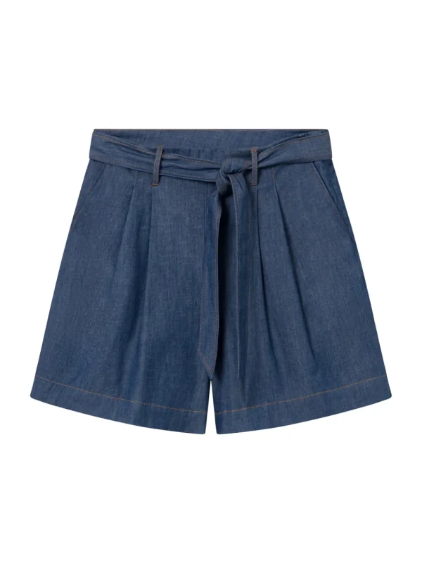 Wide-Leg Denim Shorts - Organic Cotton