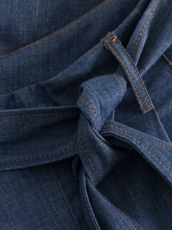 Wide-Leg Denim Shorts - Organic Cotton