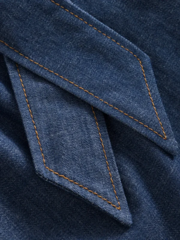 Wide-Leg Denim Shorts - Organic Cotton