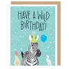 Wild Birthday Zebra Birthday Card