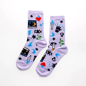 Witchy Mystic Spells Crew Socks - Women's