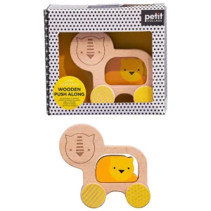 Wooden Push Along Lion Toy
