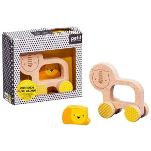 Wooden Push Along Lion Toy