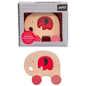 Wooden Push Along Toy Elephant