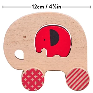 Wooden Push Along Toy Elephant