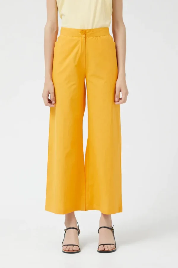 Yellow Straight Pants