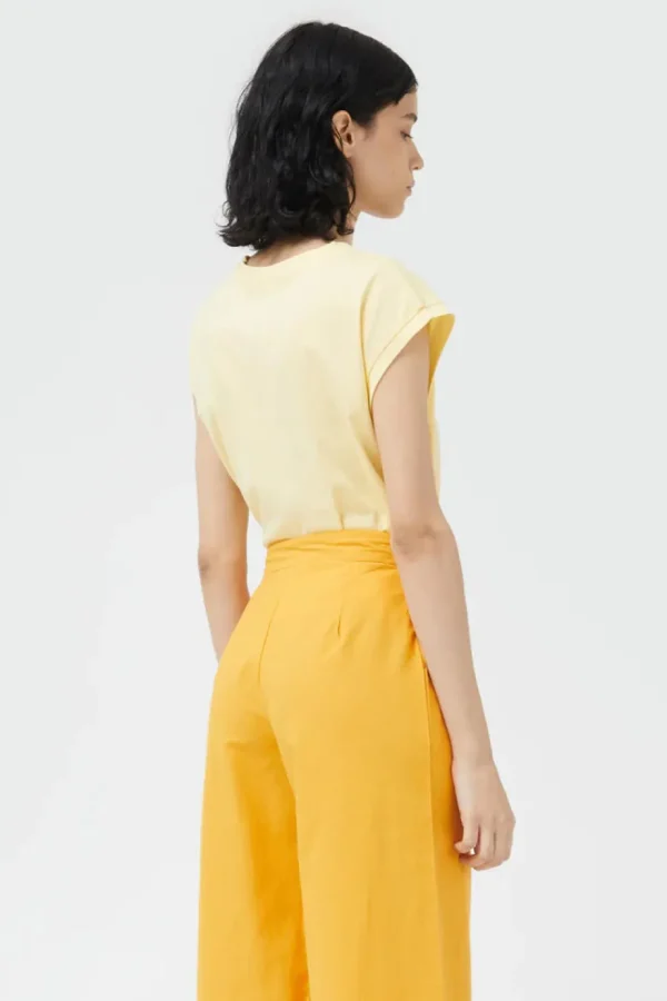 Yellow Straight Pants