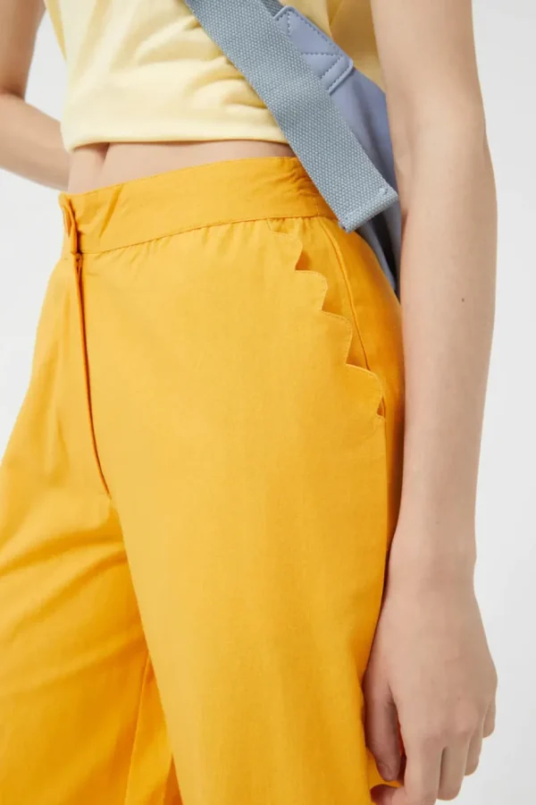 Yellow Straight Pants