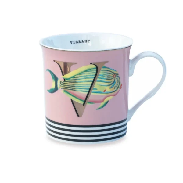 Yvonne Ellen the Gold Edition Alphabet Mugs